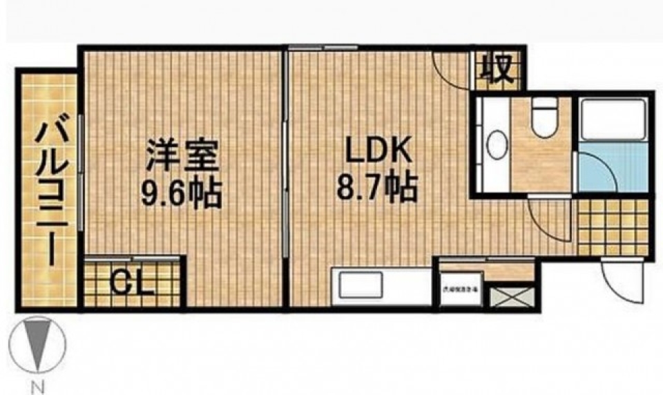 本当にオシャレなところは洗面所がキマってるの間取り図