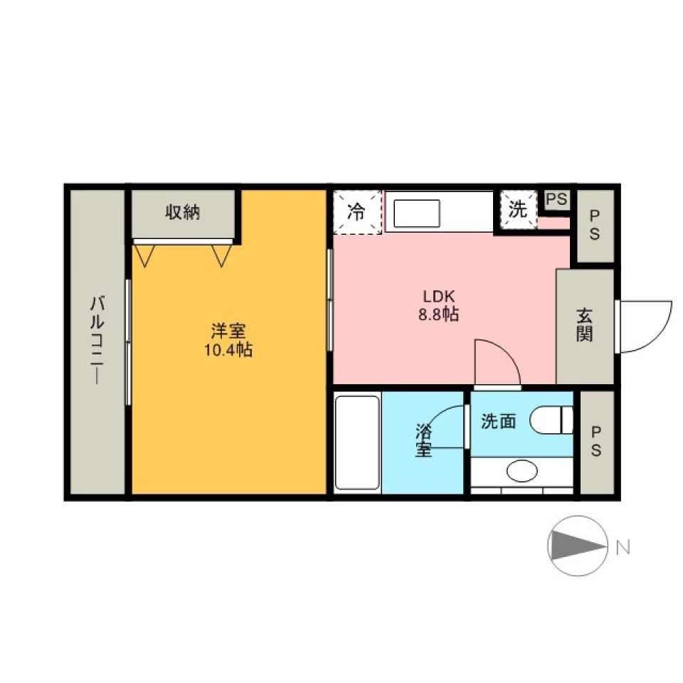 青空の真ん中での間取り図