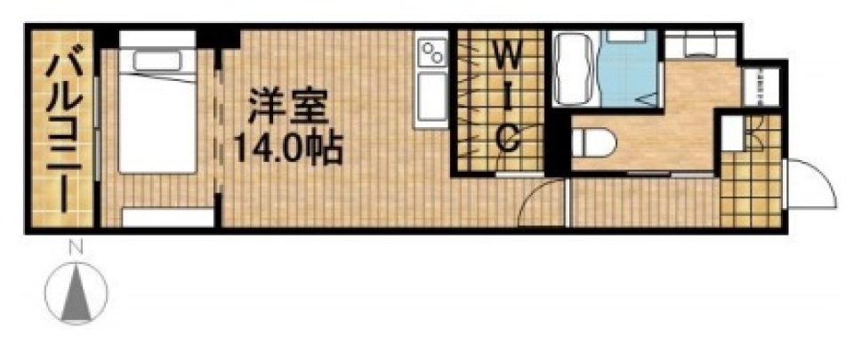 美術館上、アーティストの隠れ家の間取り図