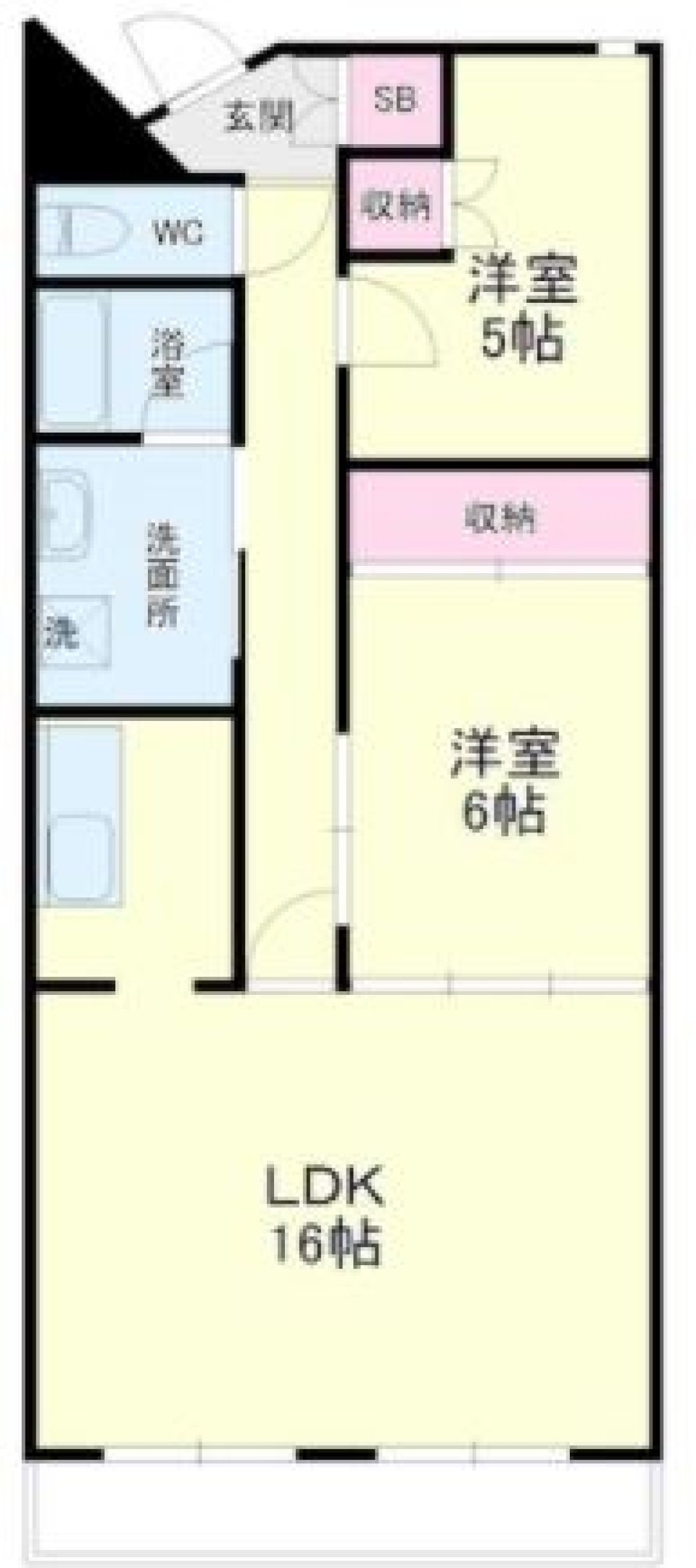 廊下が長いんよ！の間取り図