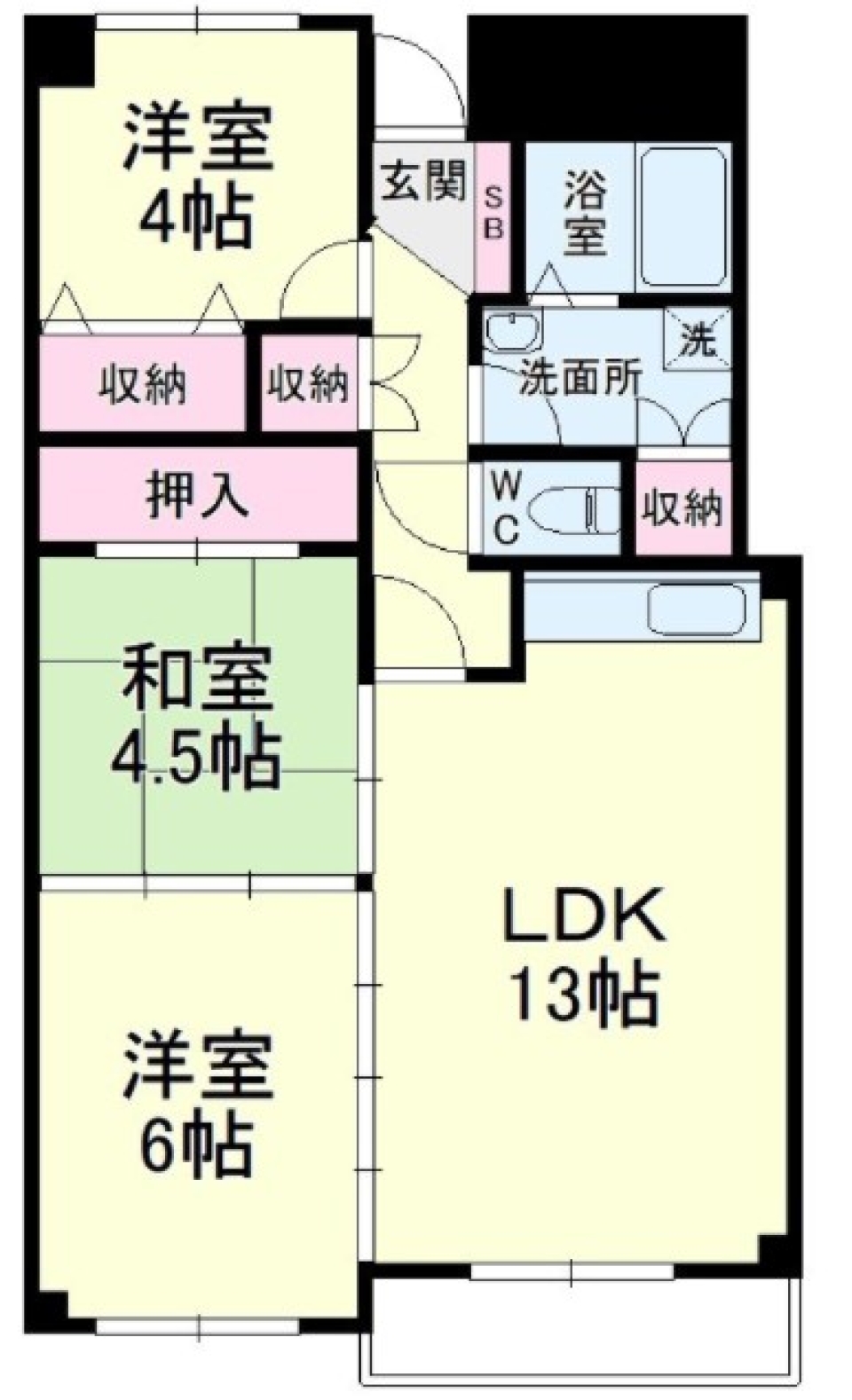 四ツ池公園でお散歩しようの間取り図