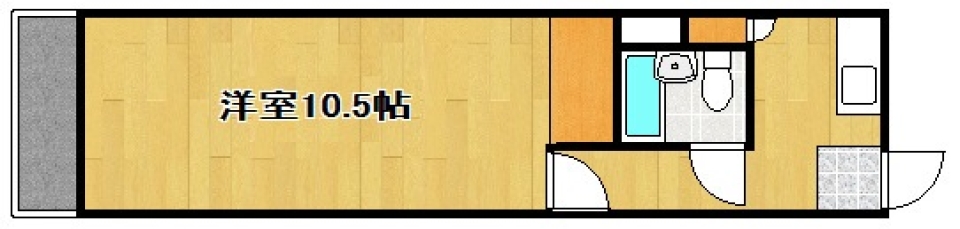 N.Y Style ONE-Room。の間取り図
