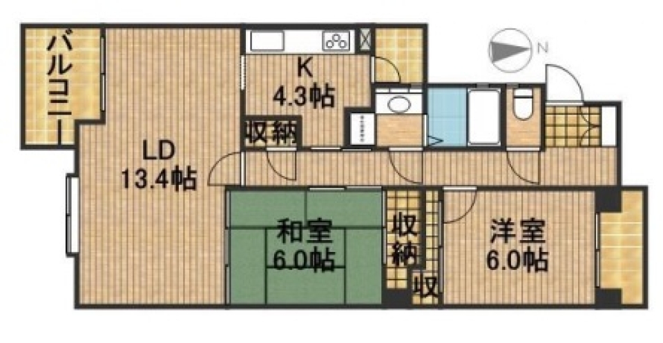 有名画伯作「佐鳴湖」のような...。［ペット可］の間取り図