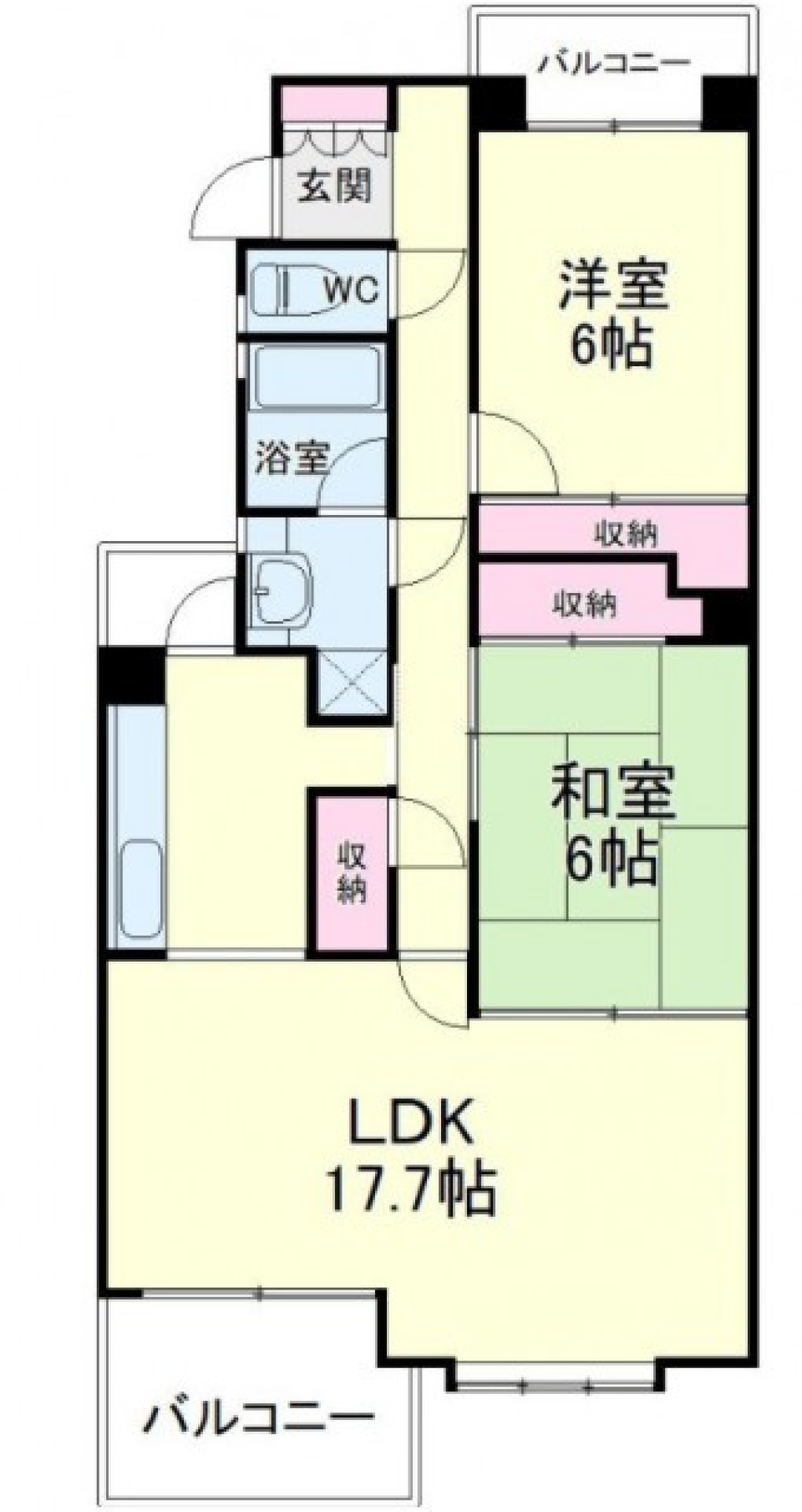 【ペット可】湖での毎日の間取り図