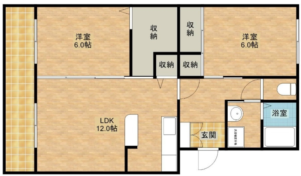 ぎゅ！っと凝縮、新婚住まい。の間取り図