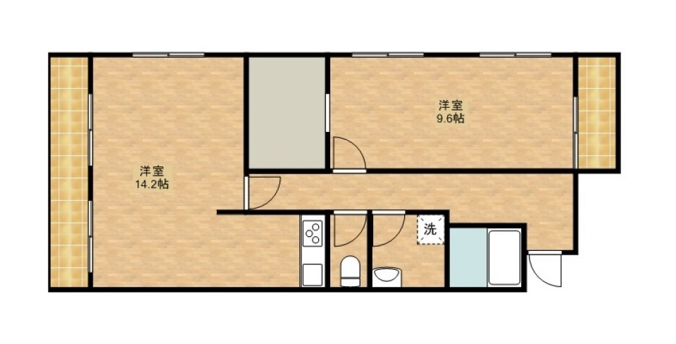 アウトドア好きの夢が叶う部屋の間取り図