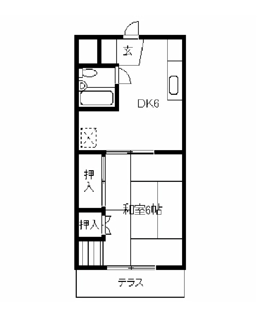 プライスレス　ワンルームの間取り図