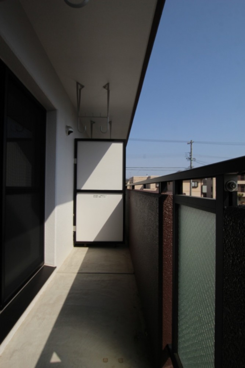 マンションタイプだから広々バルコニー。