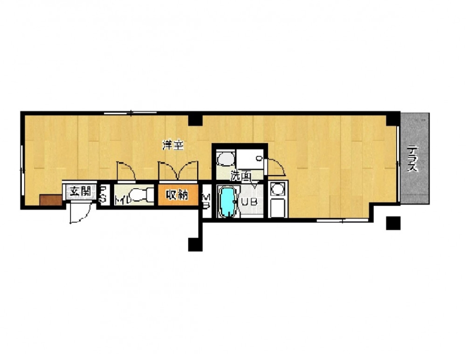 なが～い部屋の間取り図