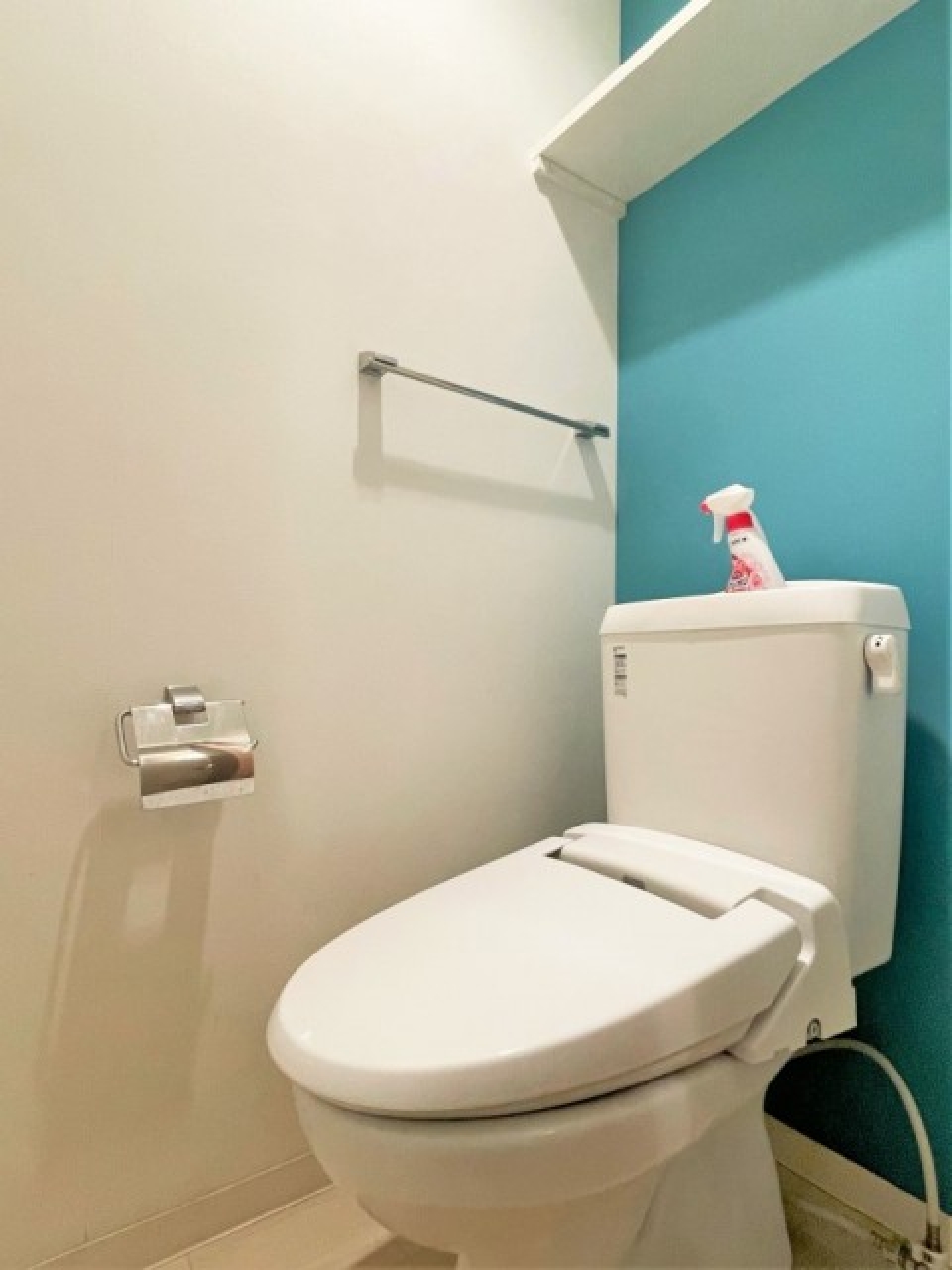 お手洗いにはLDKと同じ水色。