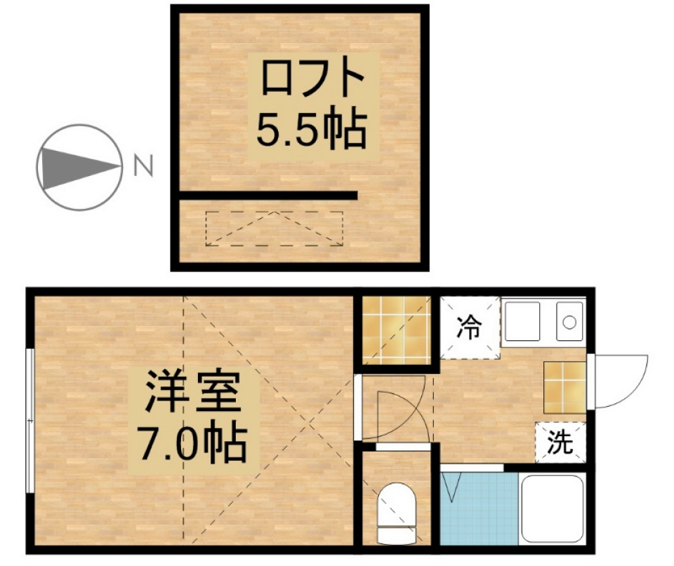 このロフトは引きこもりたくなるロフトの間取り図