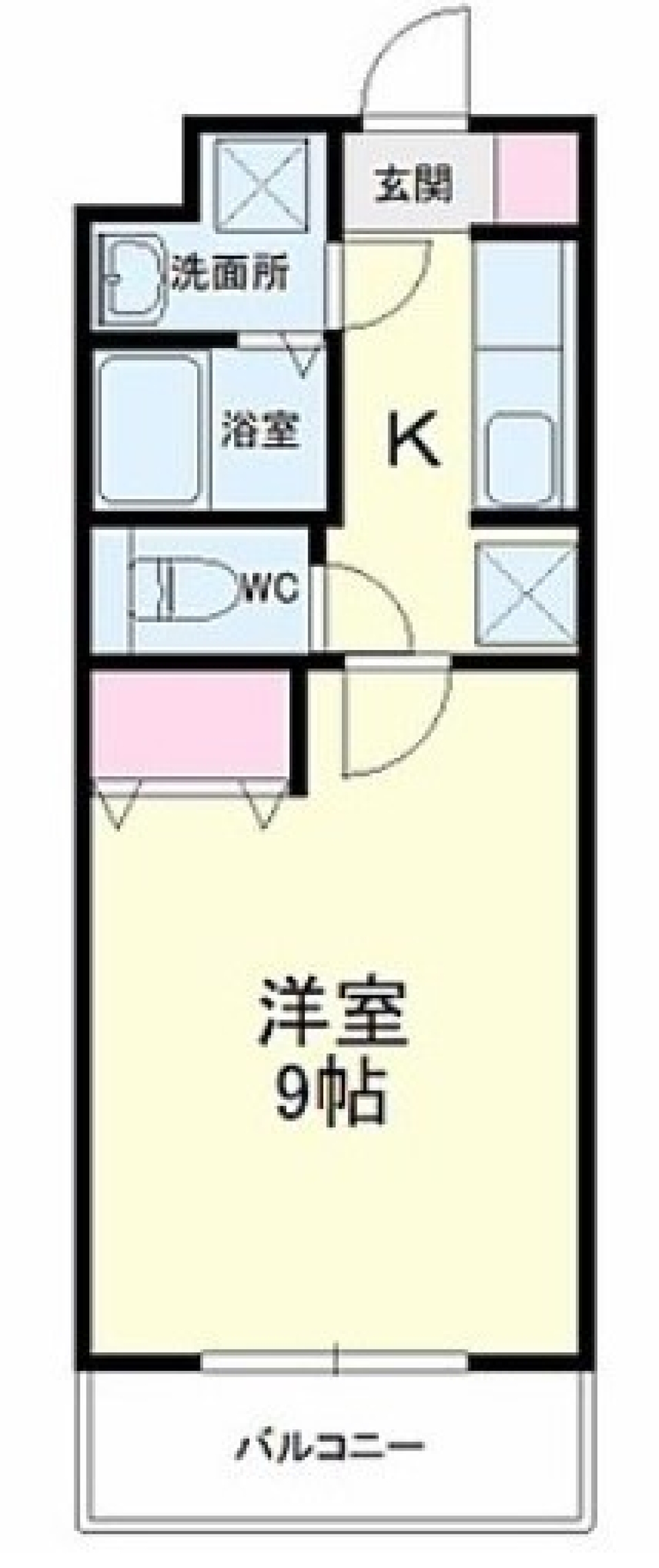 これぞ理想の１K！の間取り図