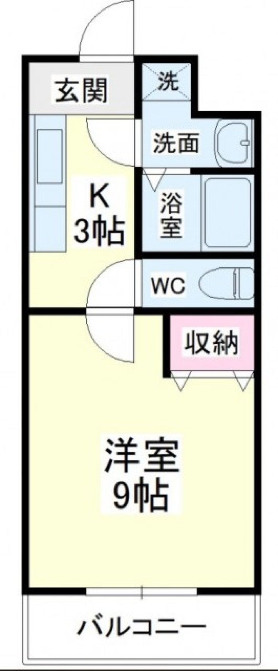 The 1Kの間取り図