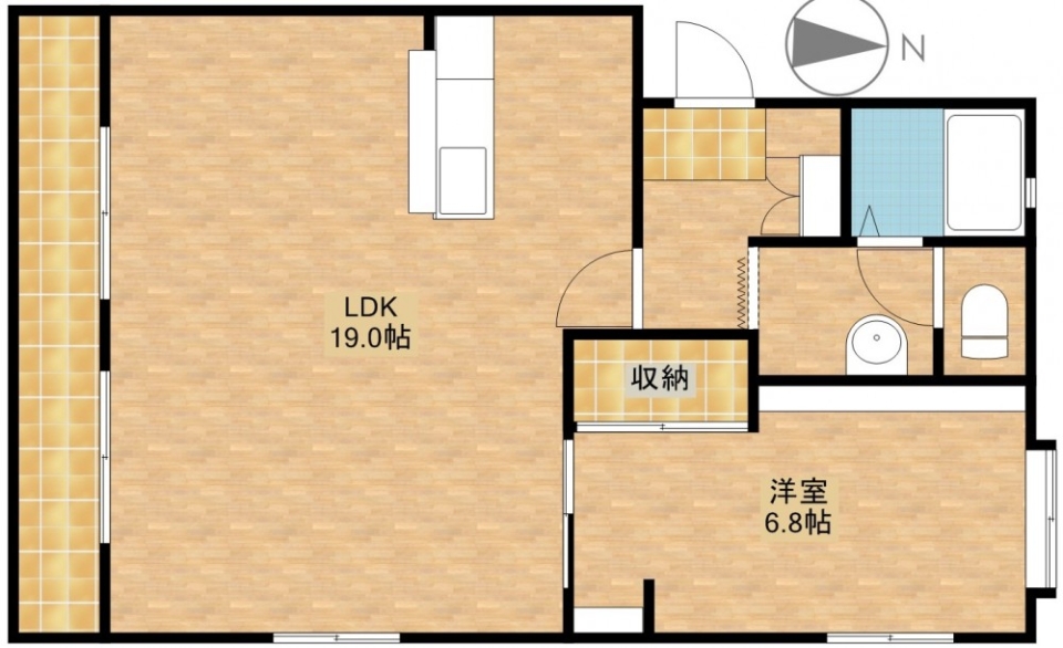 広いリビングを活用しよう！の間取り図