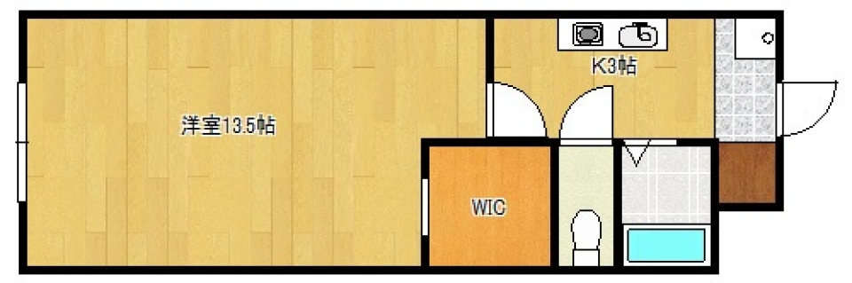Natural Woody Room。の間取り図