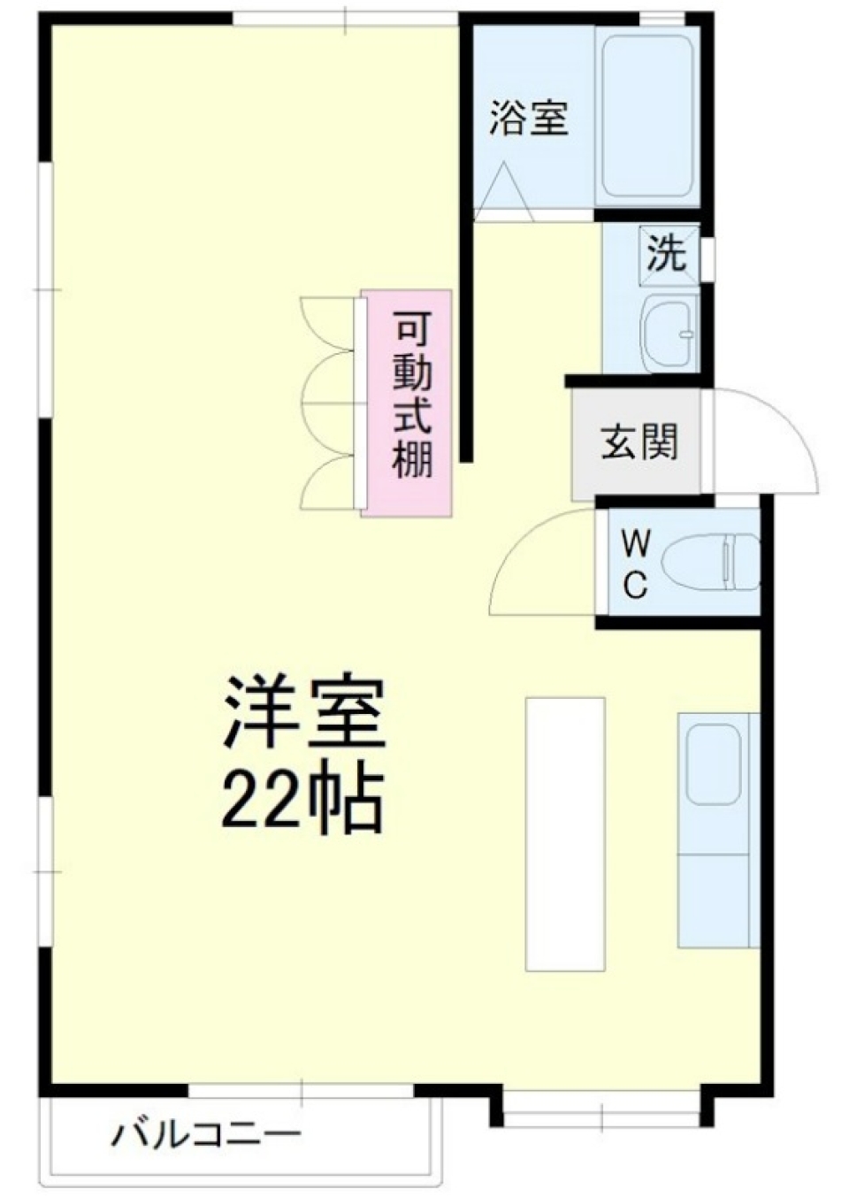 Nightカラフルフロアーリビングの間取り図