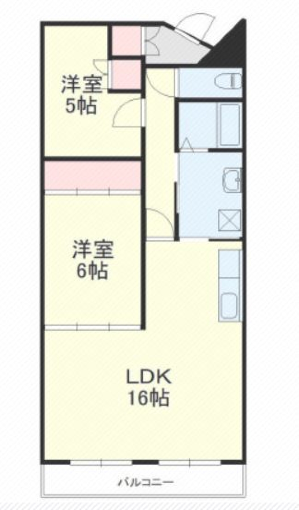 美術館上の住まい。の間取り図