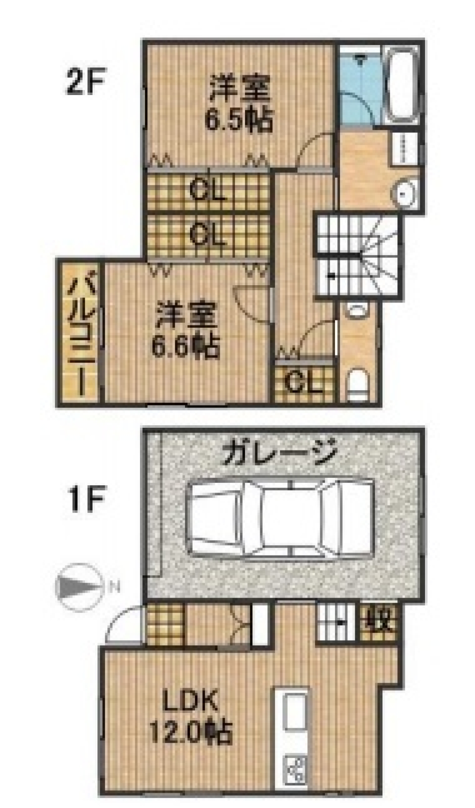 夢にまで見たガレージライフの間取り図