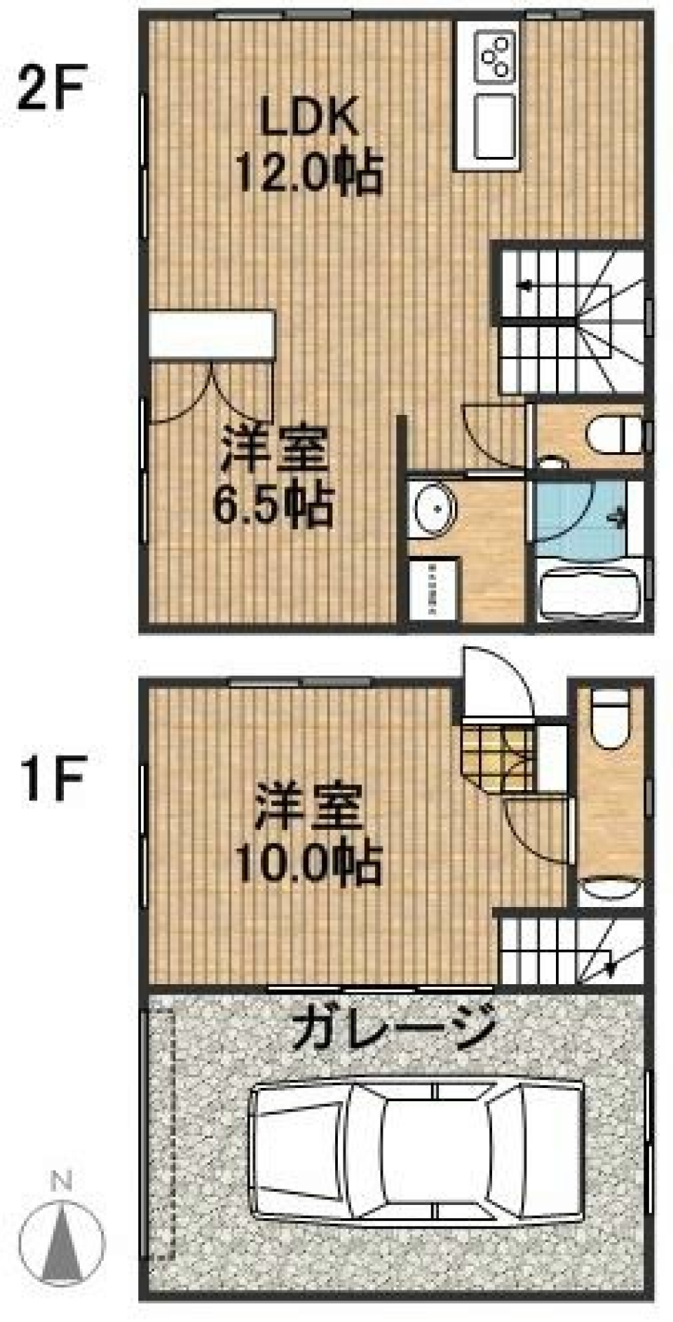 ナイト　ガレッジの間取り図