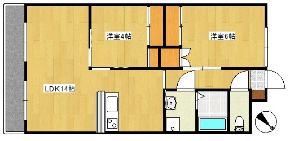 黄金比率を感じる部屋の間取り図