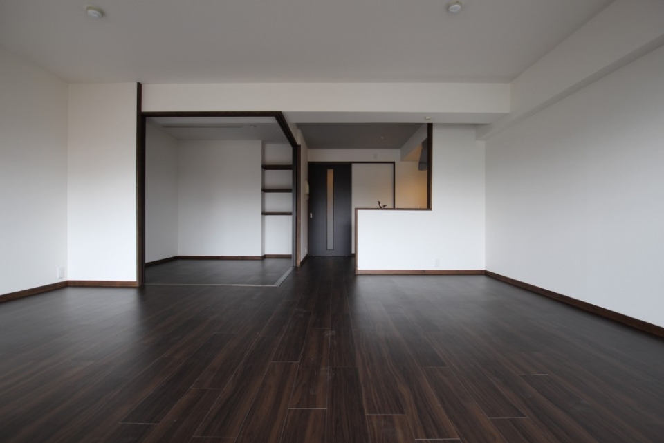 引き戸の使い方次第で大きな１LDKとしての使用も可能。