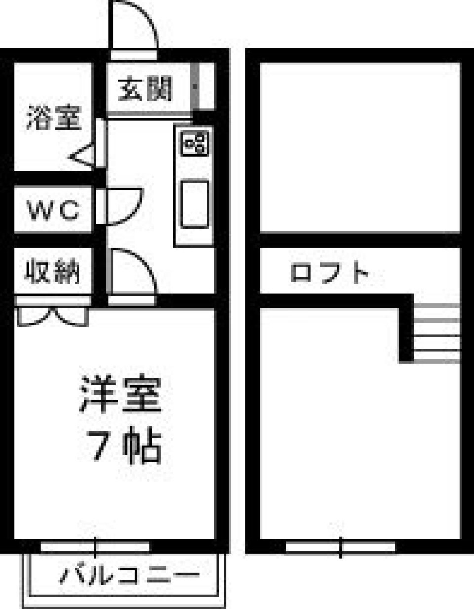 ロフトあり自分基地の間取り図