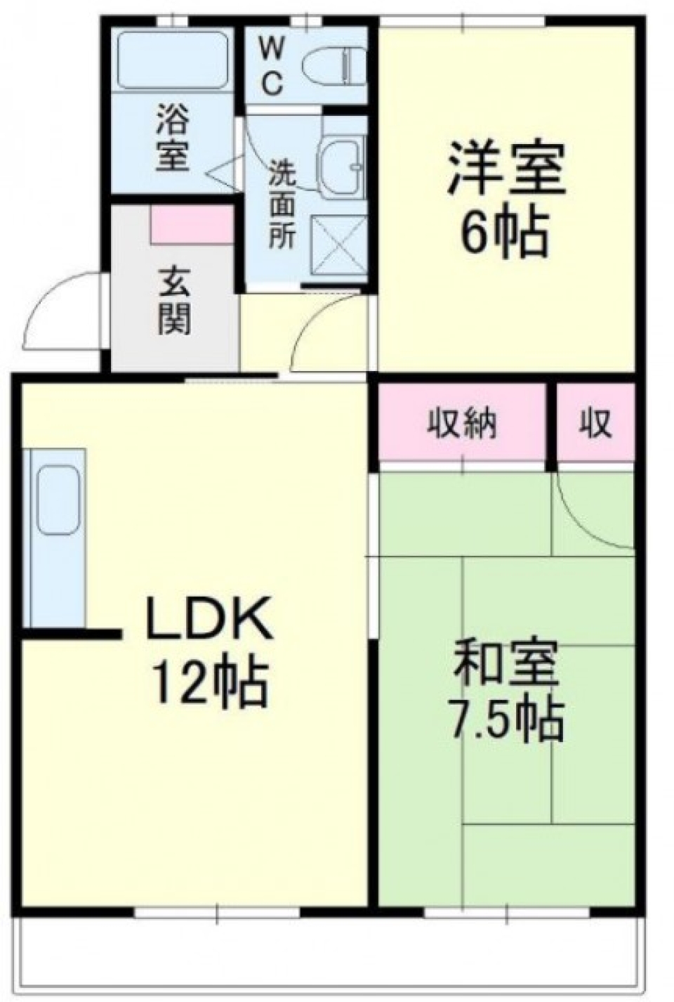 和と洋のコラボレーションの間取り図