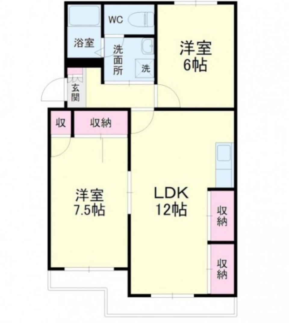 安くて広いお部屋に住みたい方への間取り図