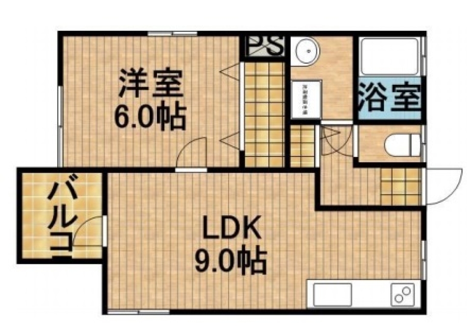 私の住処は「アメリカンビレッジ」の間取り図