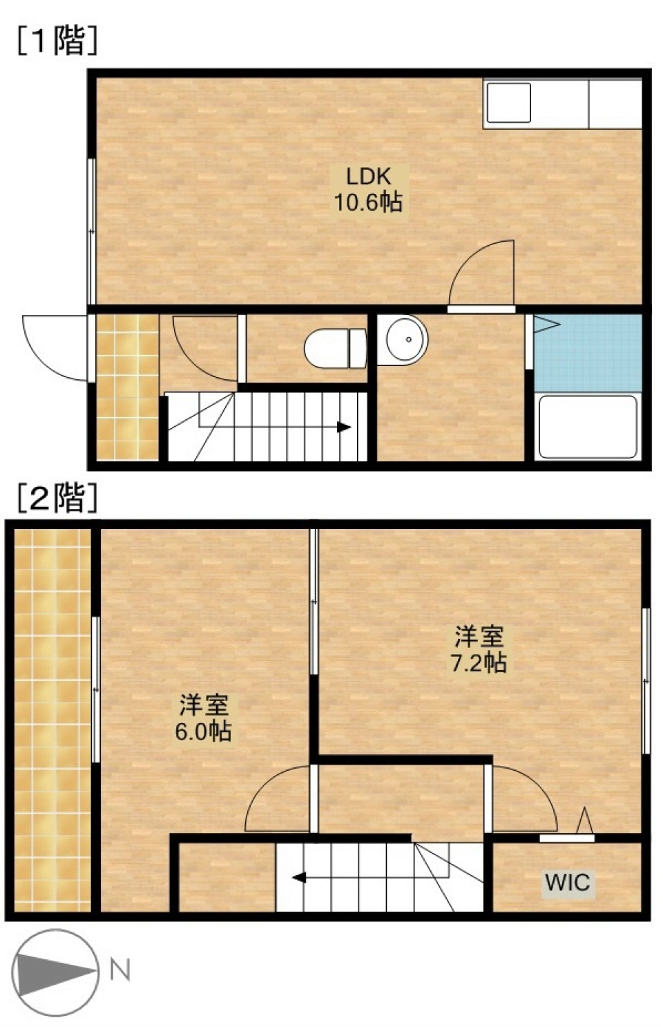 子育て世代も安心な。の間取り図