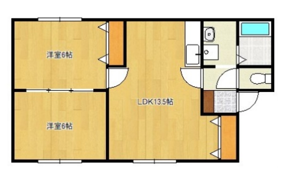 ピクチャーレールのある部屋。の間取り図