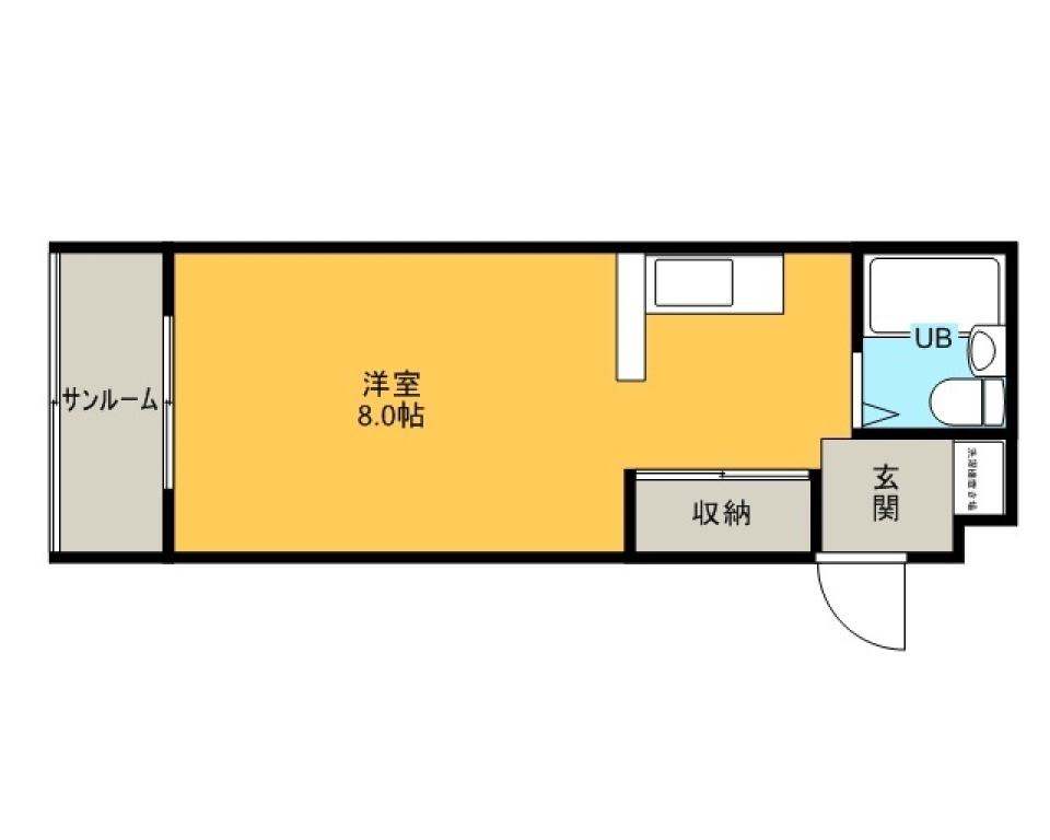 星空を見上げる部屋の間取り図