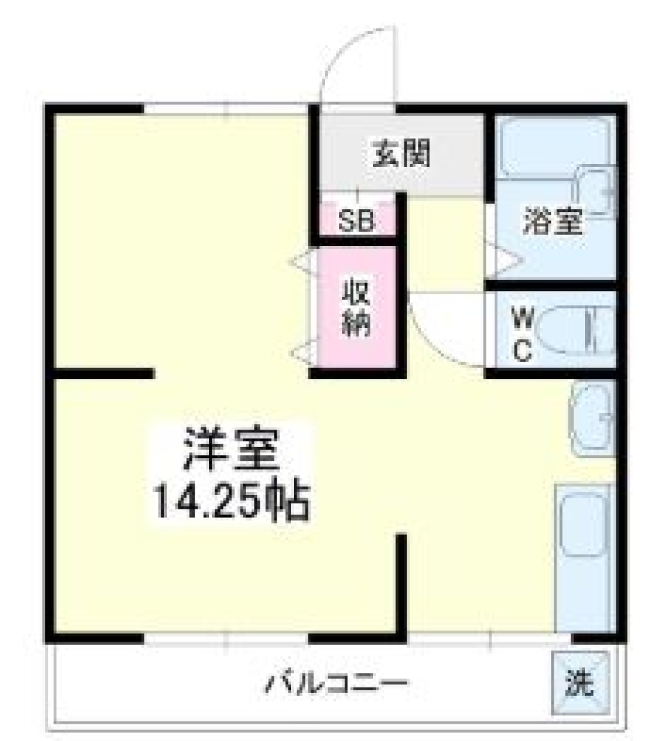 3部屋に見せかけての1ルーム！の間取り図