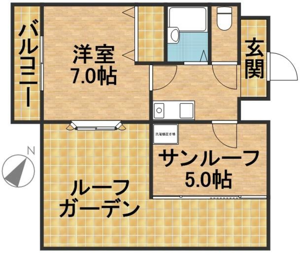 龍禅寺ルーフバルコニー物語。の間取り図