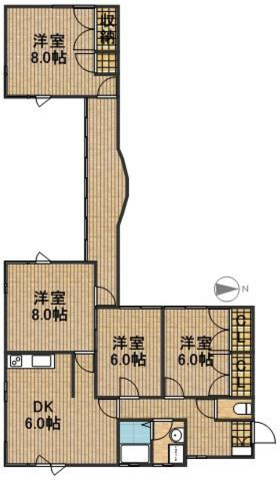 衝撃！どうしてこんな部屋が生まれた！？の間取り図