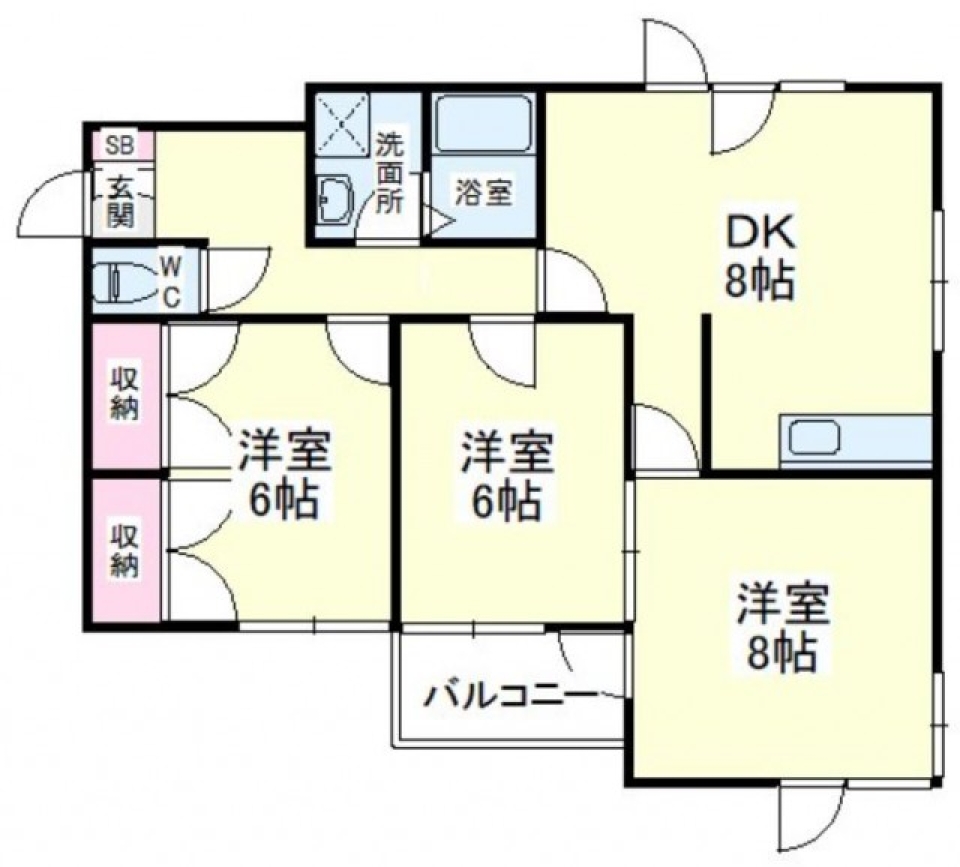 お部屋を探検。の間取り図