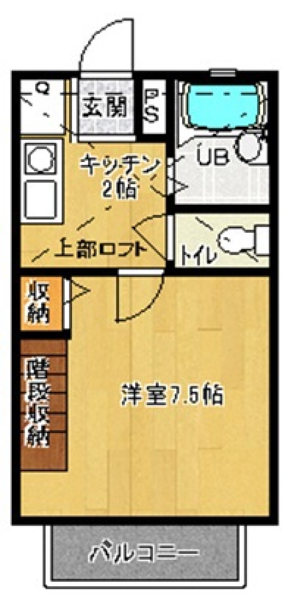 気分だけは1Lでも1K。の間取り図
