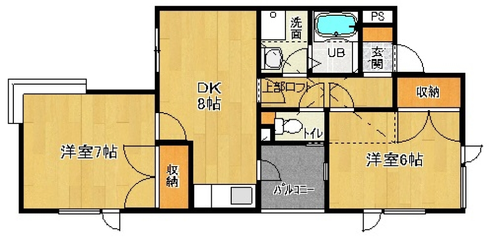 △の天窓からこぼれる日差しの間取り図
