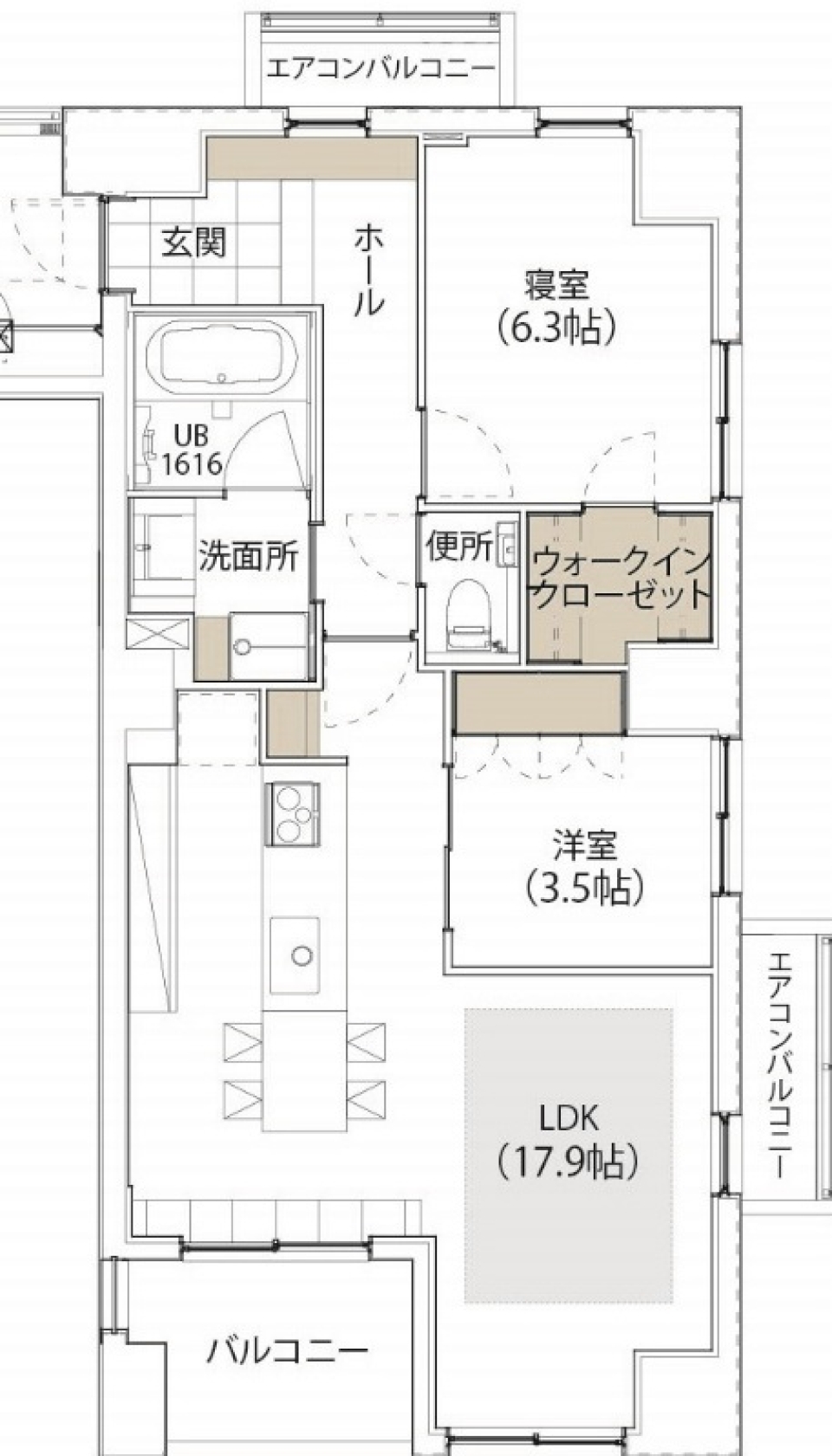 青のキッチン 元城に現るの間取り図