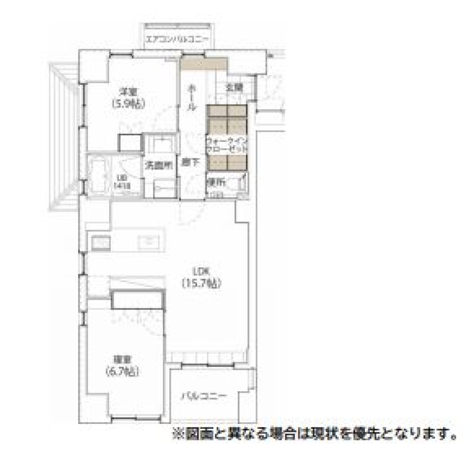 White Kitchenの間取り図
