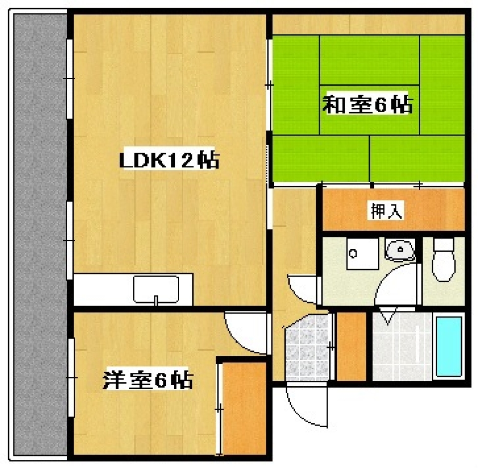 レトロホワイトの間取り図