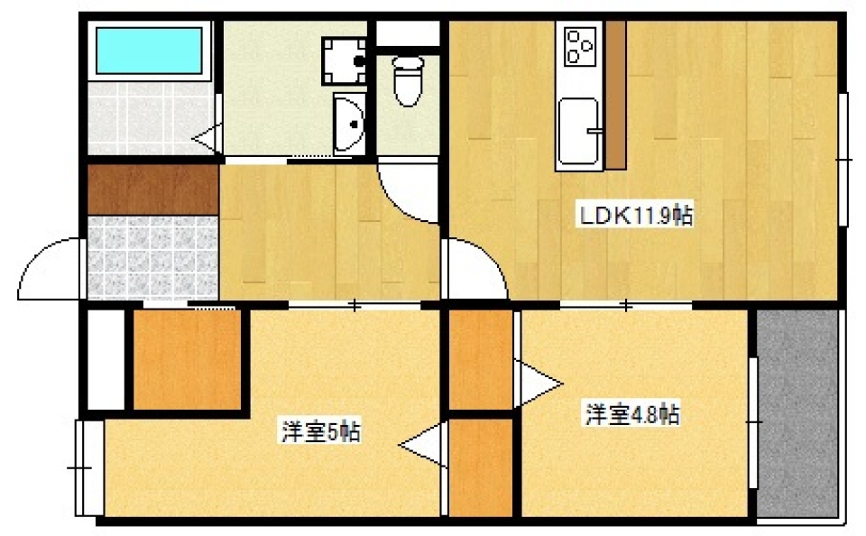 駅から徒歩で、ホワイティン。の間取り図
