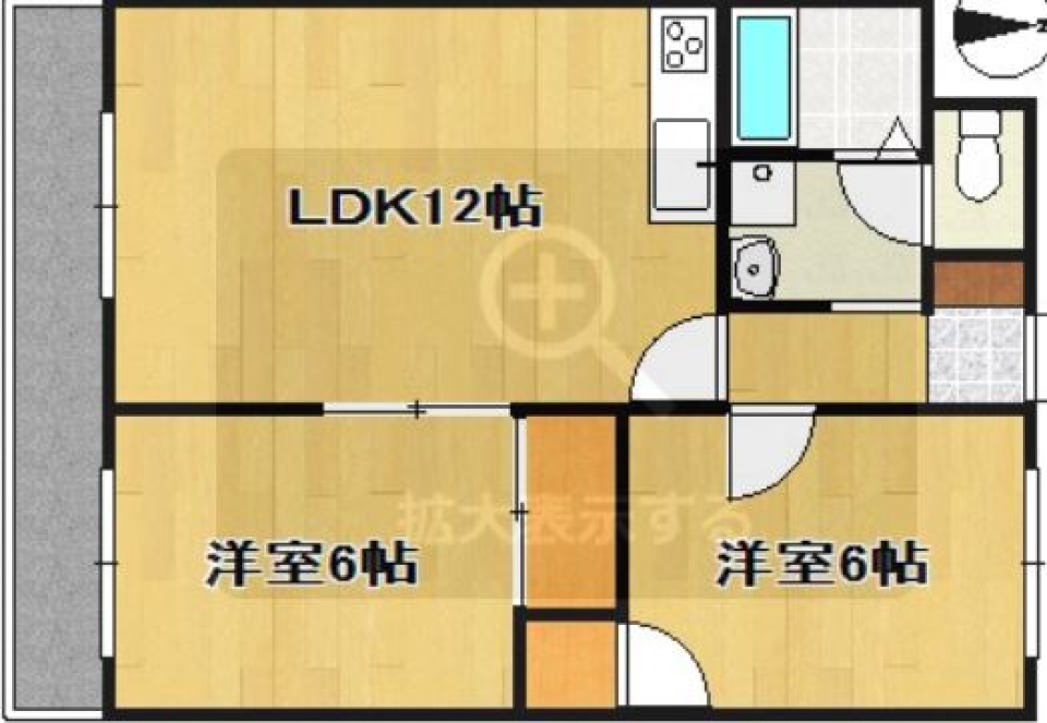 レトロカラーなの間取り図