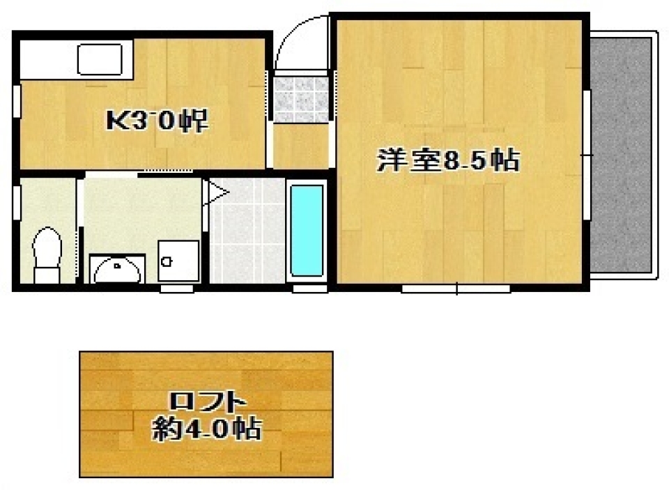 古き良き男の隠れ家。の間取り図