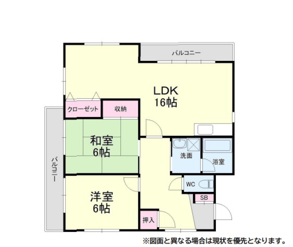 コスパで選ぶ！爽やかマンション。の間取り図
