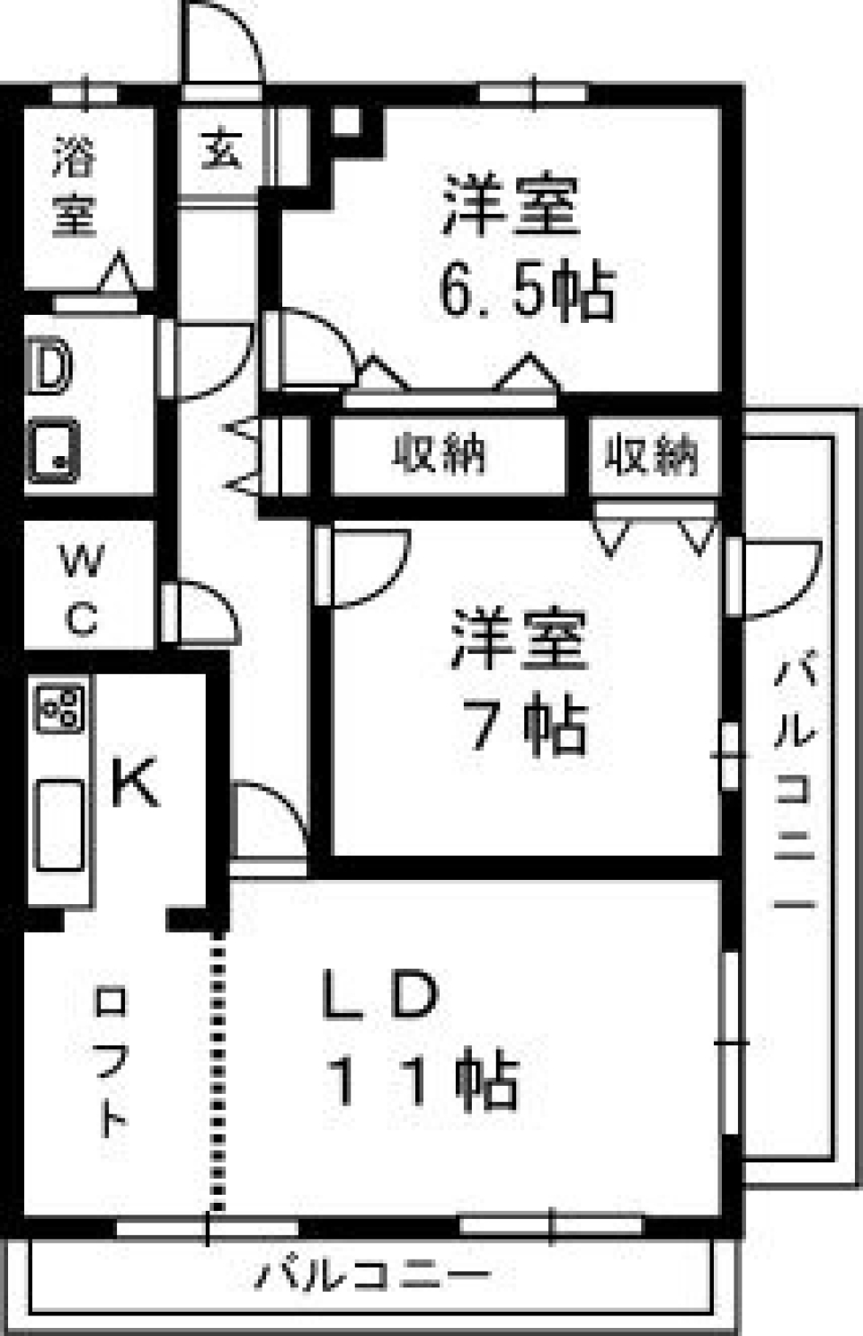 ここは街中のViewポイントの間取り図