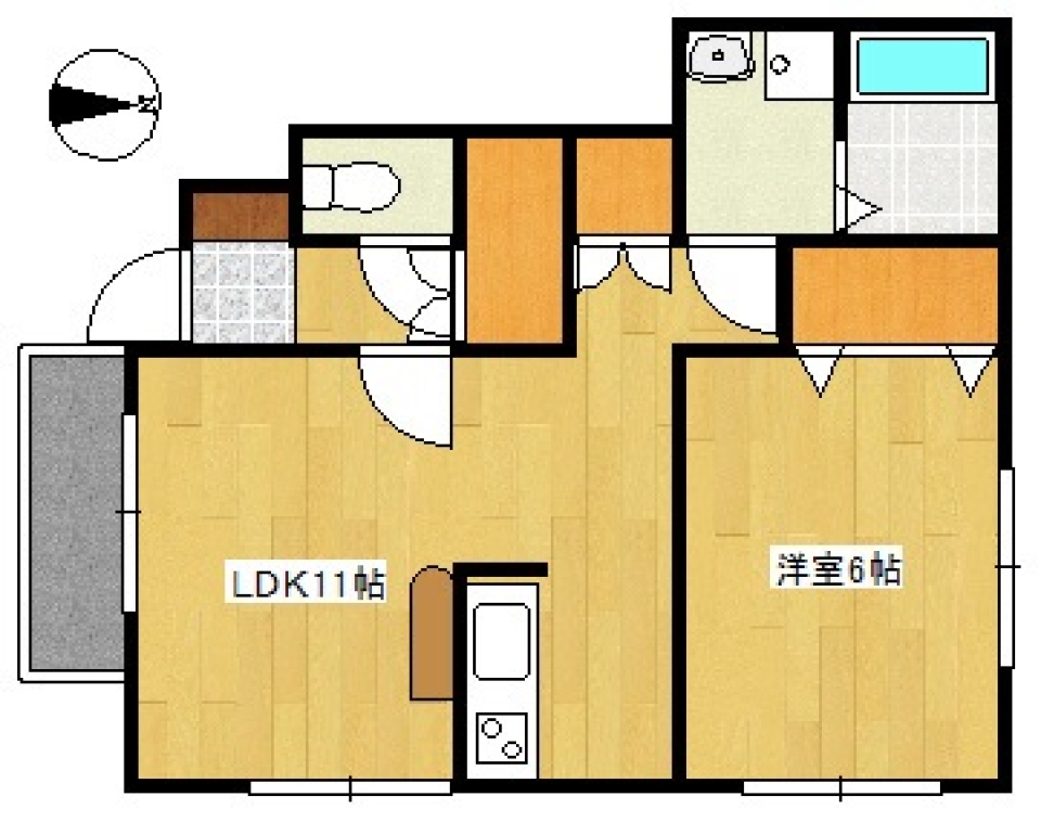 新生活でペットも家族にの間取り図