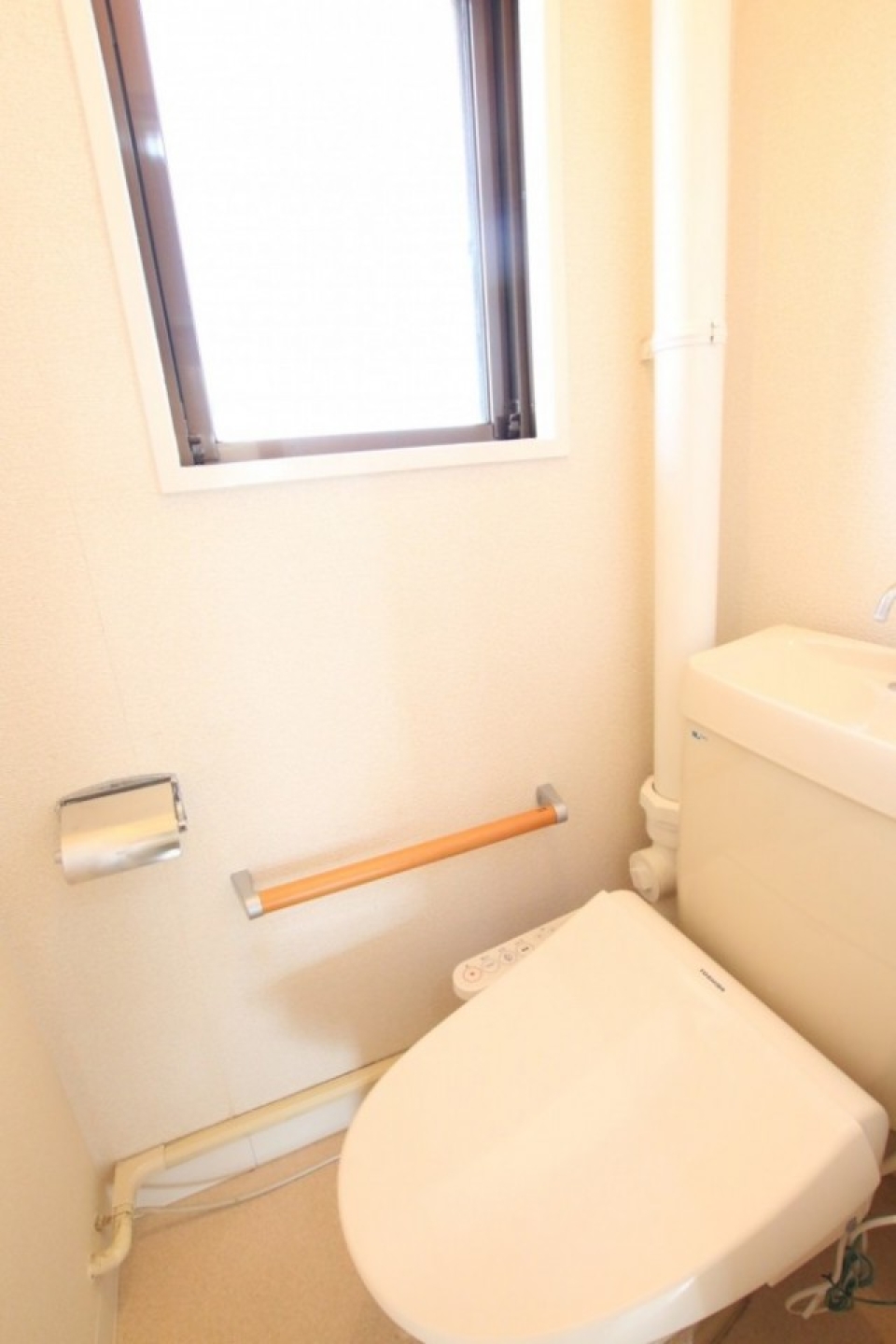 トイレが狭いためこのアングル。