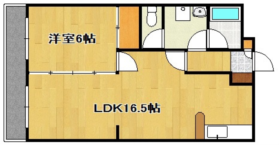 広々LDKの和風クールモダンの間取り図