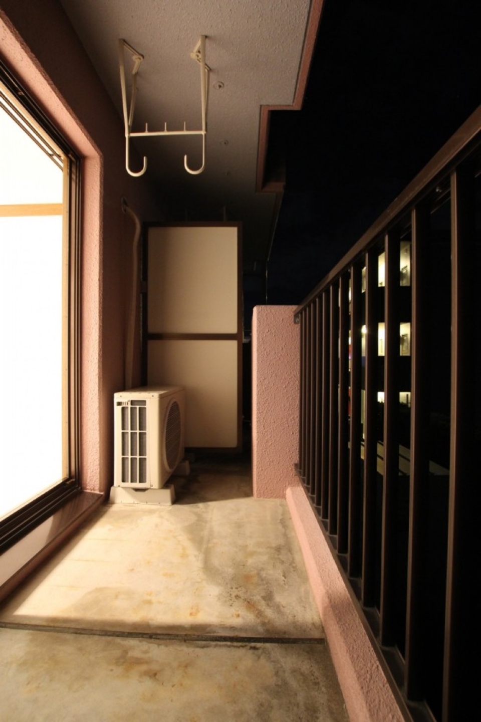 マンションタイプだからこその広いバルコニー。